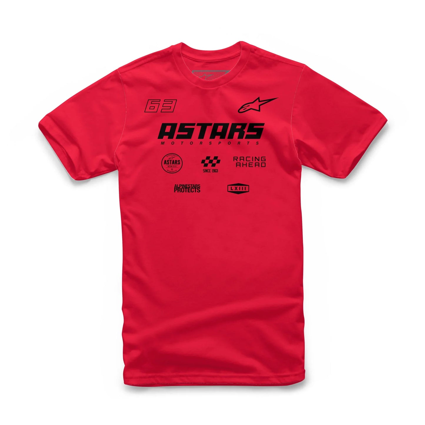 Alpinestars Multi race tee 63 t-shirt rood/zwart - KartKings