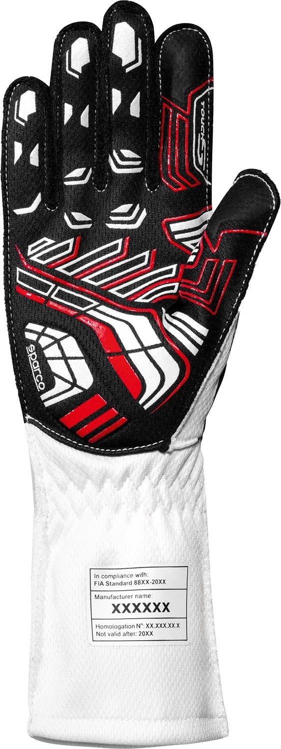 Sparco K -Arrow+ (FIA 8877-2022) kart gloves White / Black