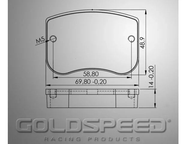 Juego de reparación Goldspeed TIPO DINO-CAROLI TRASERO DE ALQUILER (COMPUESTO DE ALQUILER) 2 PIEZAS