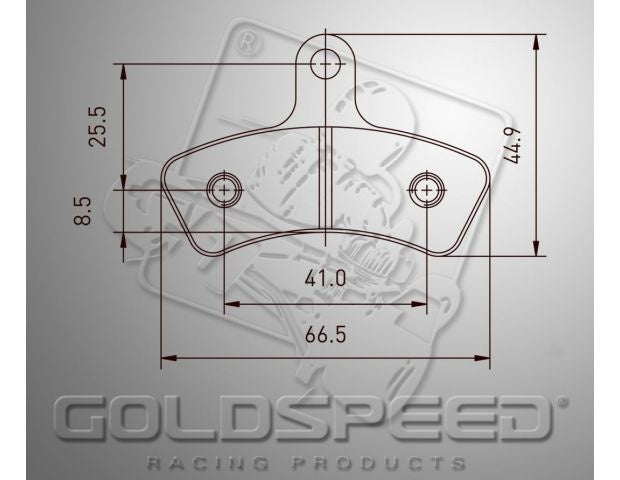 Goldspeed remblok set SWISS HUTLESS TYPE FRONT KZ