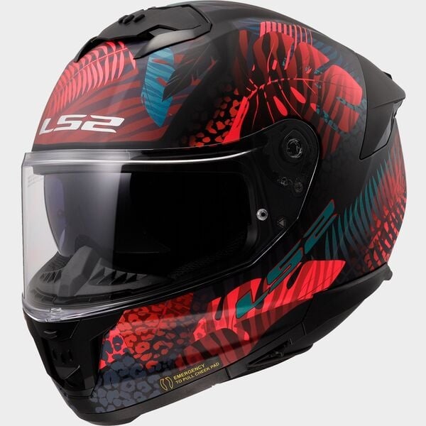 LS2 FF808 Stream II Jungle negro mate/rosa/azul