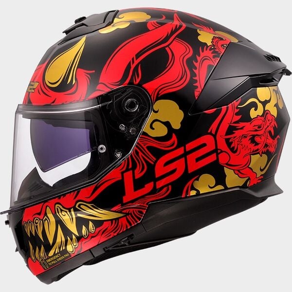 LS2 FF808 Stream II Drako negro rojo