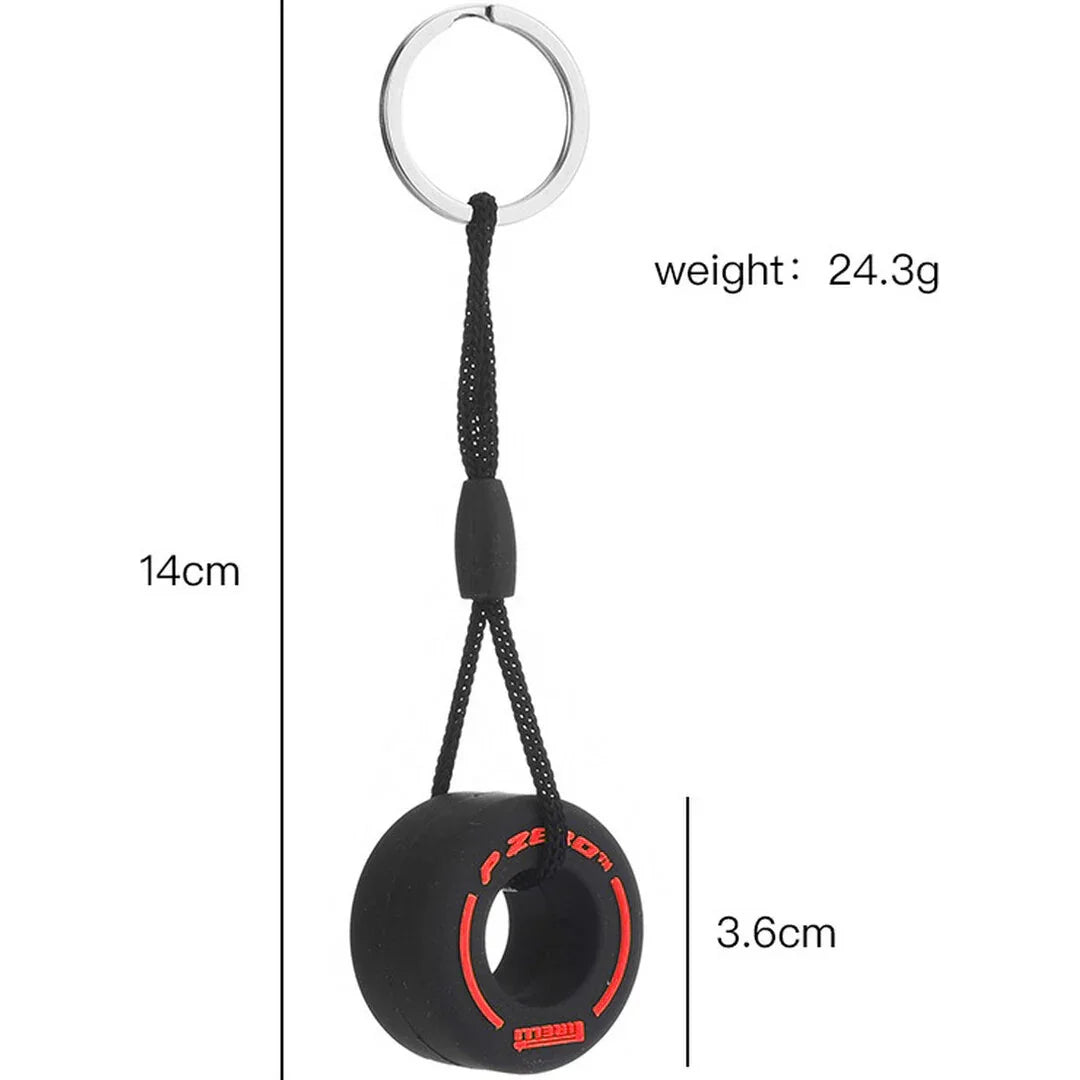 Formule 1 sleutelhanger set van 3 soft | Rood | Pirelli | P-zero | Keychain | F1 - KartKings