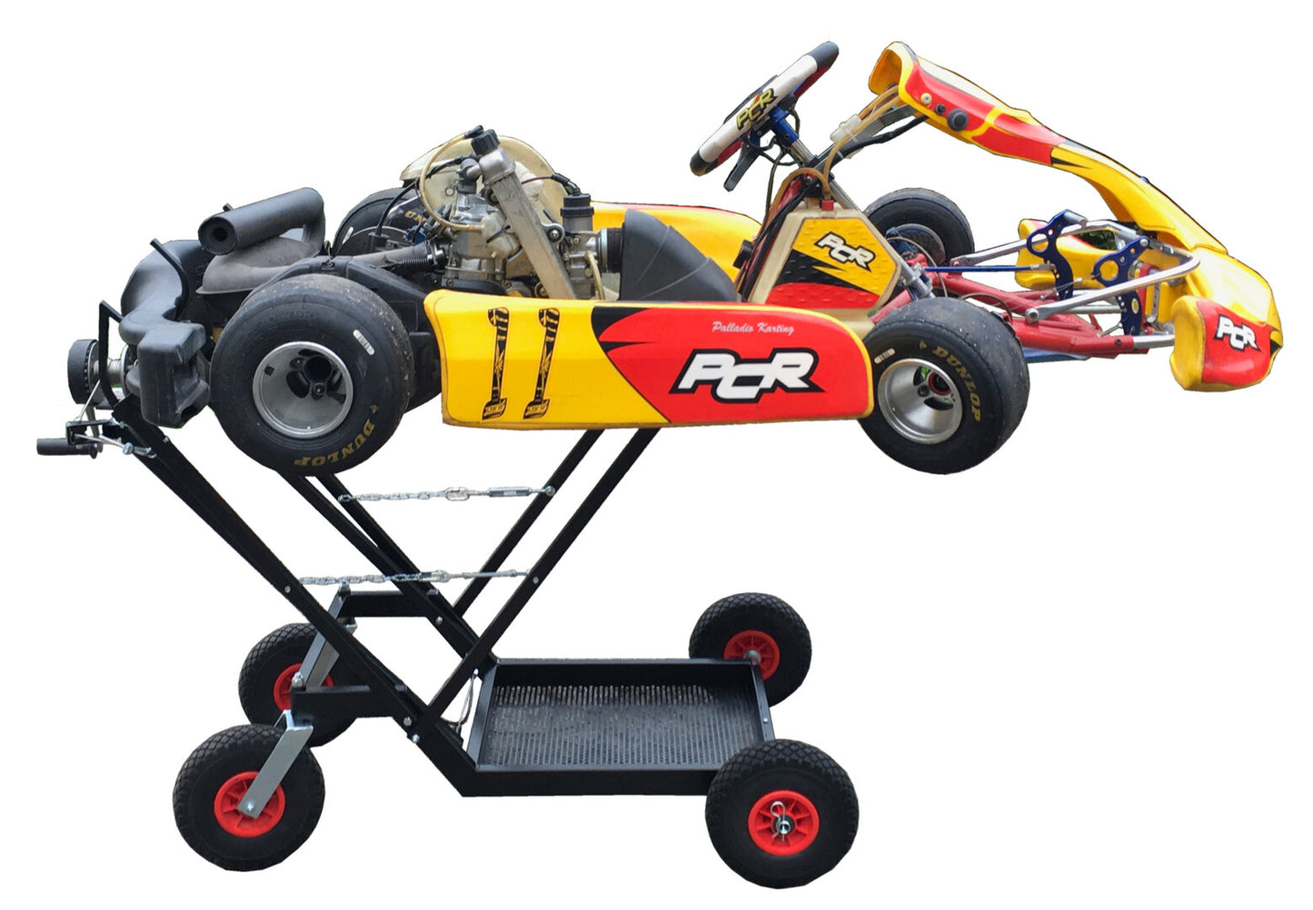 Elevador de karts Dalmi semiautomático (4 ruedas neumáticas) 260RG