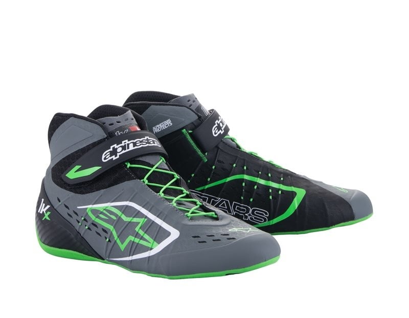 Alpinestars Tech-1 KX V2 negro/gris oscuro/verde fluorescente