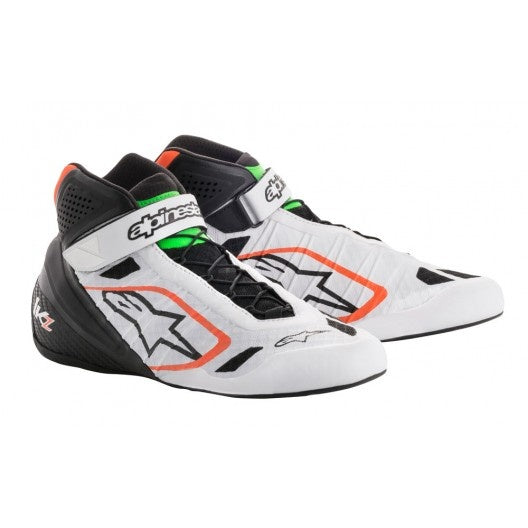 Alpinestars Tech-1 KZ White/Black/Fluorescent Orange