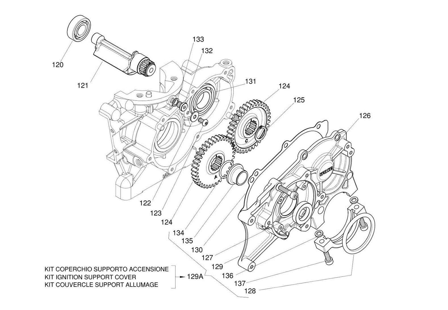 Iame X30 crankcase cover kit
