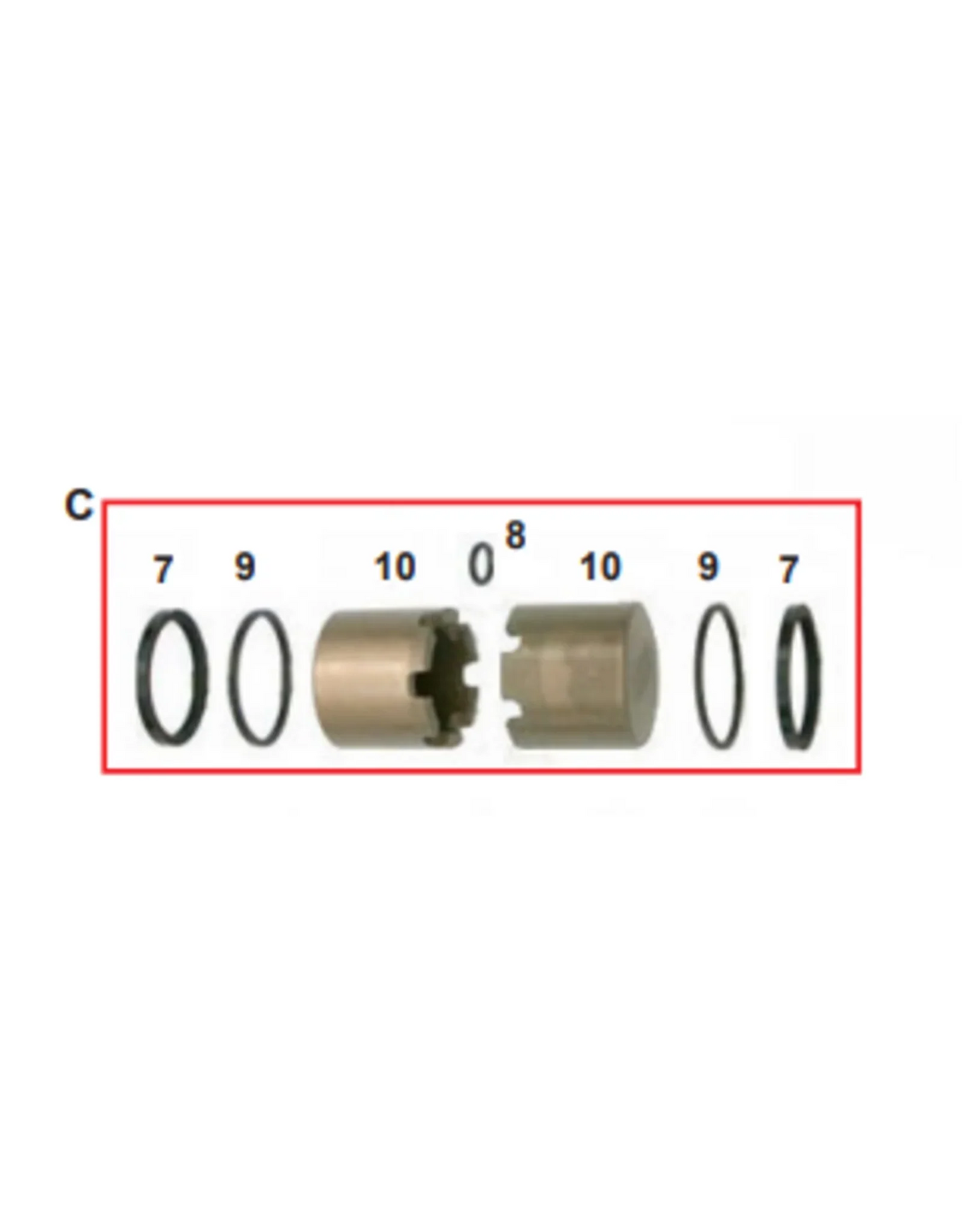 CRG Ven 11 stof rubber achter remklauw OK/OKJ/KZ - KartKings