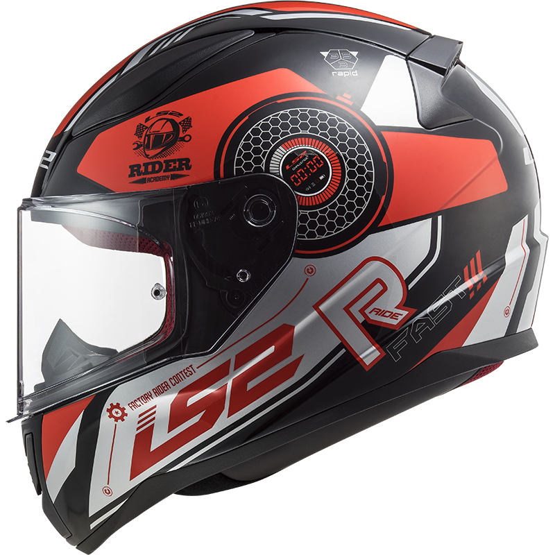 LS2 FF353 Rapid Stratus Black/Red/Silver
