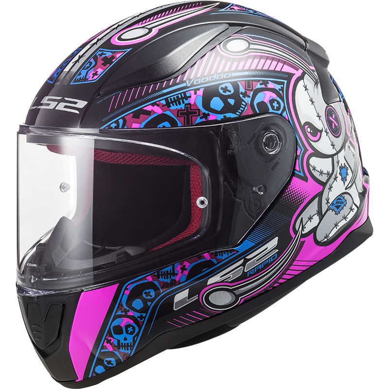 LS2 FF353 Rapid mini Kids helmet Voodoo black/pink