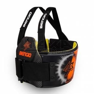 Protector de costillas Bengio AB7 homologado FIA 8870-2018 Naranja fluorescente
