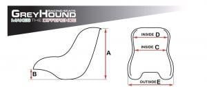 Asiento plateado del Greyhound Viper