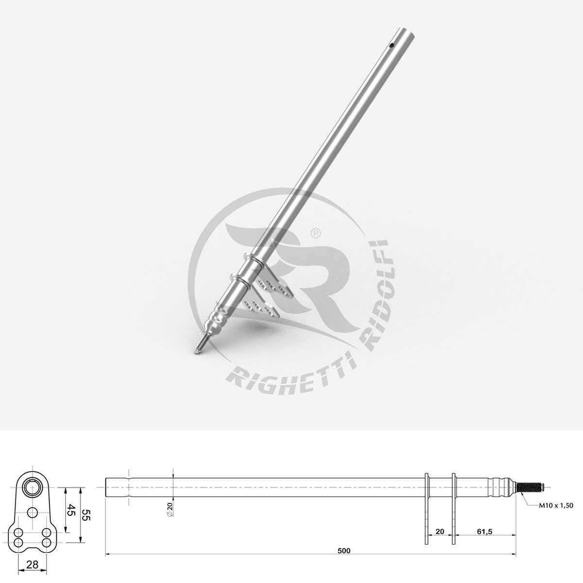 RR Stuurstang M10 L=500MM (Type OTK)