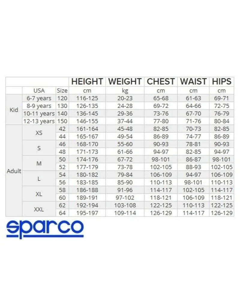 Sparco thunder advanced overall zwart/blauw - KartKings