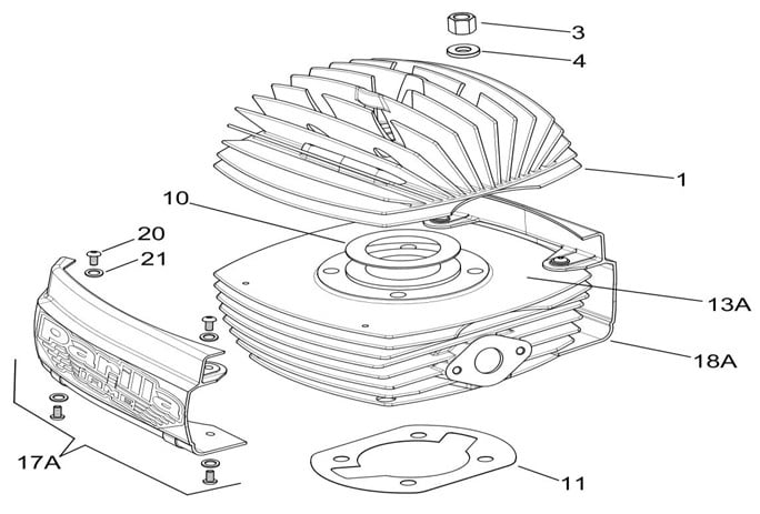 Junta de culata Iame 60CC Swift de 0,05 mm