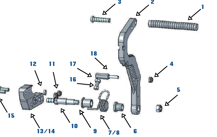 LenzoKart brake pedal OK/OKJ/KZ complete