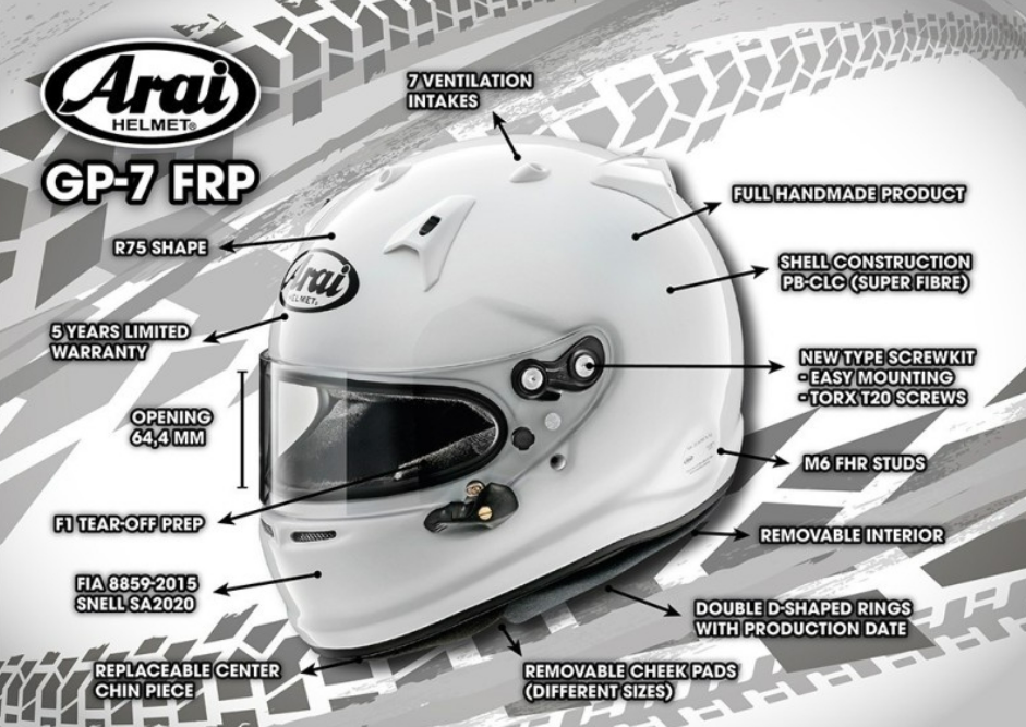 Arai GP-7 Helmet (SA2020 - FIA 8859-2015)