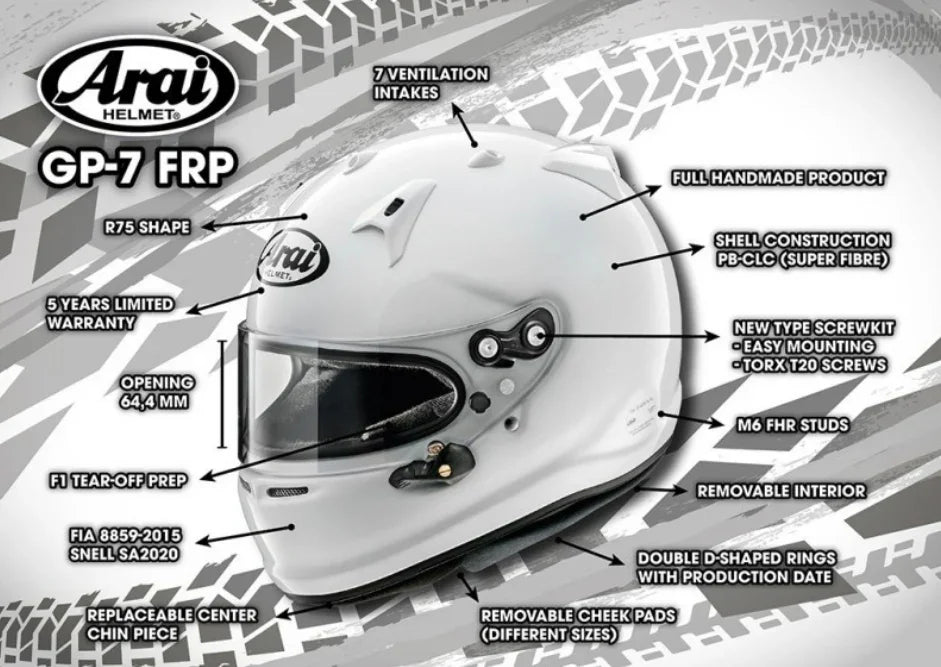 Arai GP-7 helm SA2020 FIA 8859-2015 - KartKings