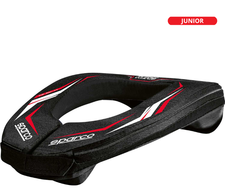 Protector de cuello Sparco K-ring Kids negro/rojo