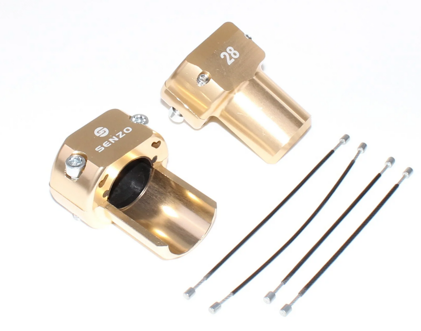 Senzo Achterbumper saver set 28MM Goud kleurig