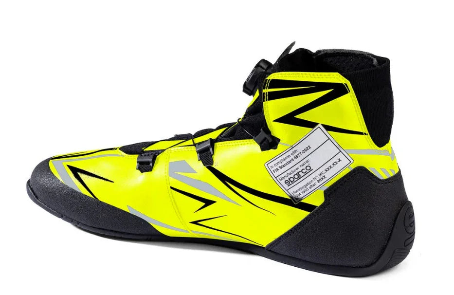 Sparco K-rapid FIA 8877-2022 met snelsluiting fluor geel/zwart - KartKings