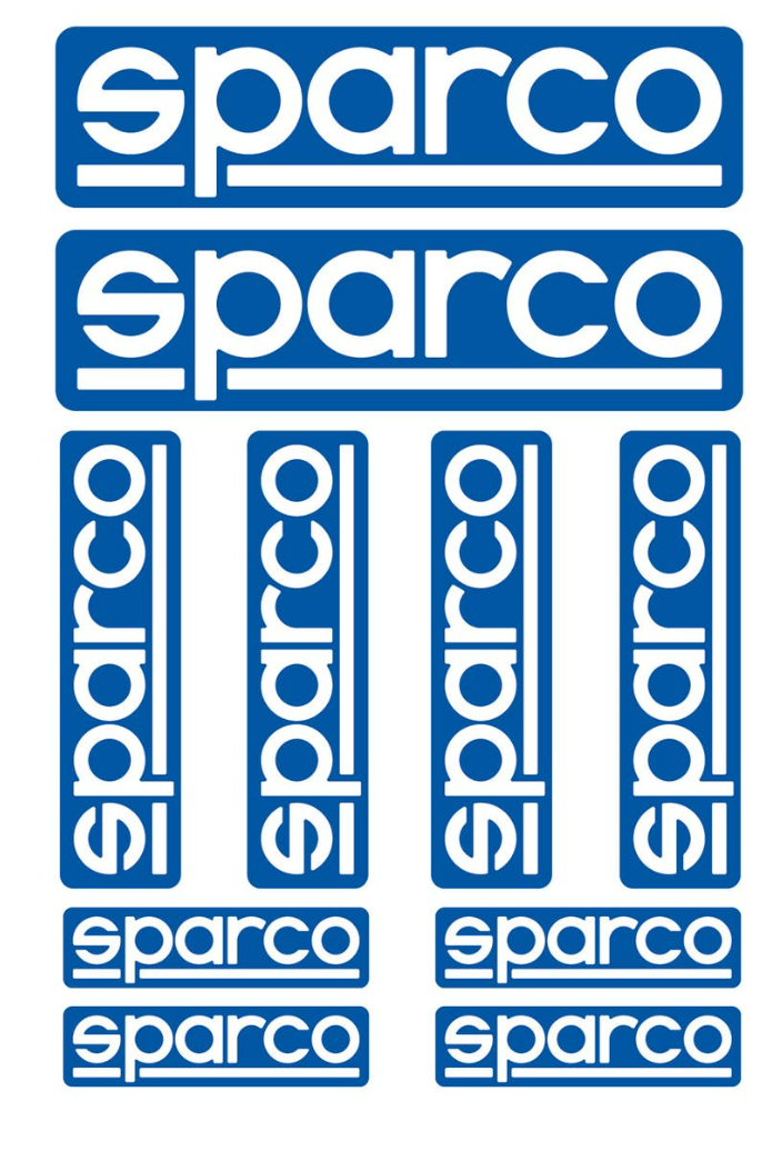 Sparco Vel con pegatinas de varios tamaños 10 piezas