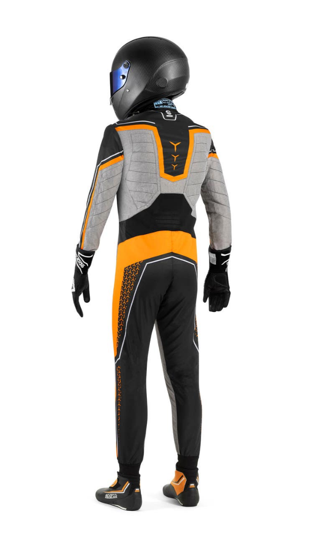 Sparco Superleggera kart overall FIA 8877-2022 - Zwart / Fluor Oranje