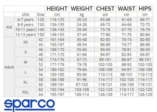 Sparco Rookie overall zwart/geel - KartKings