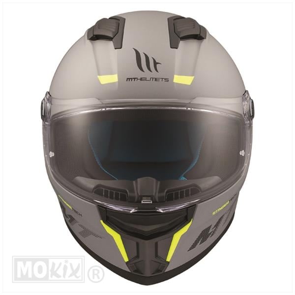 MT Helmets Stinger 2 matt grijs / fluor geel