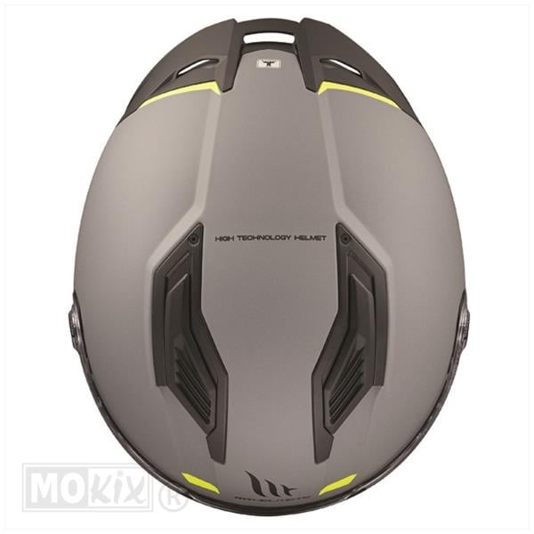 MT Helmets Stinger 2 matt grijs / fluor geel
