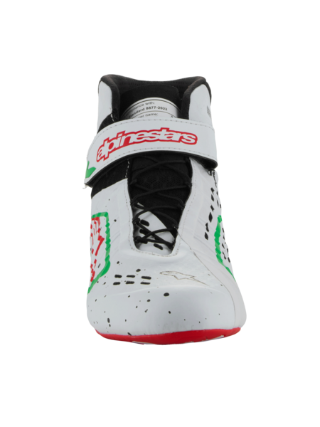 Alpinestars KX V3 Fia gekeurde kart schoenen Wit / groen / rood