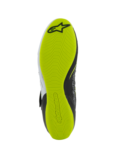 Alpinestars KX V3 Fia gekeurde kart schoenen Zwart / wit / fluor geel