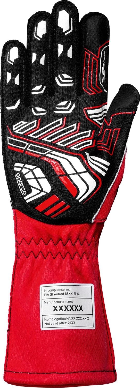 Sparco K -Arrow+ (FIA 8877-2022) kart handschoenen Rood / Zwart