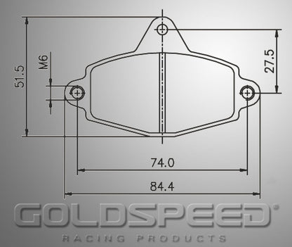 Goldspeed brake pad set RR Righetti front