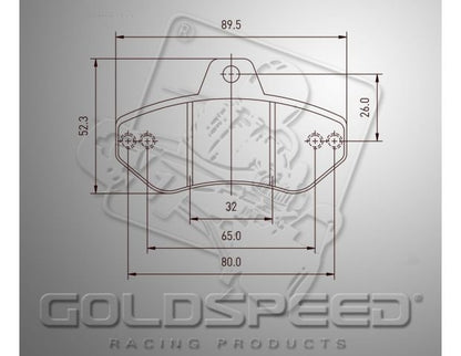Goldspeed remblok set Righetti achter