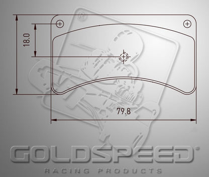 Juego de pastillas de freno Goldspeed Tipo Kellgate 4 y 5 Trasero