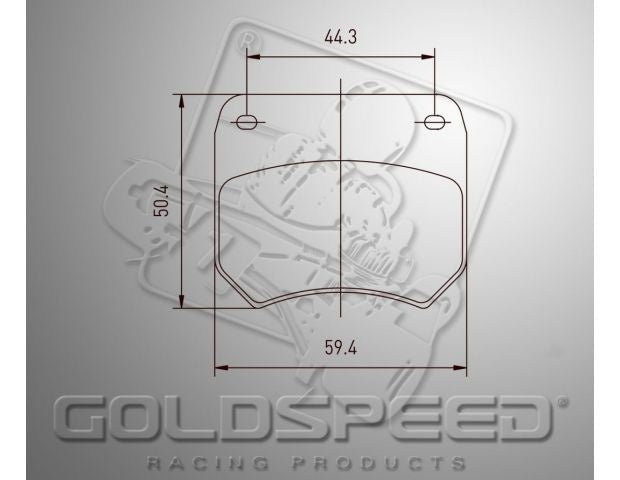Juego de pastillas de freno Goldspeed KELGATE TIPO 4 y 6 POD DELANTERO