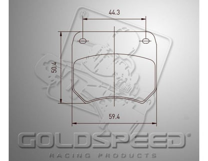 Juego de pastillas de freno Goldspeed KELGATE TIPO 4 y 6 POD DELANTERO