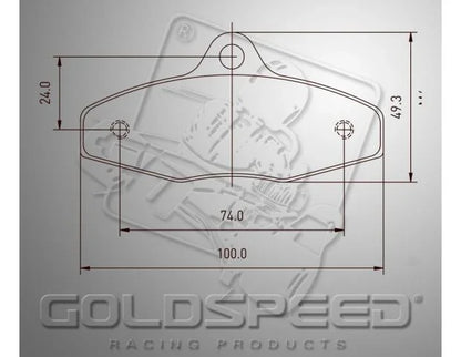 Juego de pastillas de freno Goldspeed EA-BIREL-FIRST TYPE TRASERO