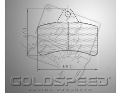 Goldspeed remblok set TOP KART TYPE REAR