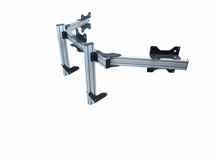 SimXPro® Configuración de triple pantalla integrada VESA 100-200 Negro pesado