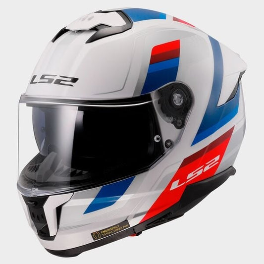 LS2 FF808 Stream II Vintage blanco/azul/rojo