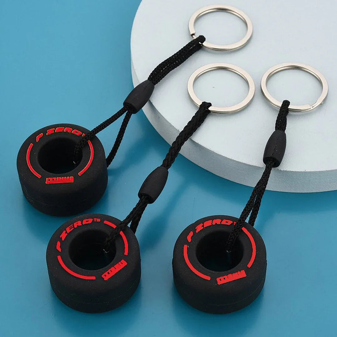 Formule 1 sleutelhanger set van 3 soft | Rood | Pirelli | P-zero | Keychain | F1 - KartKings
