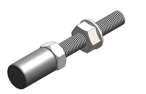 Bout voor kettingspanner compleet 90mm