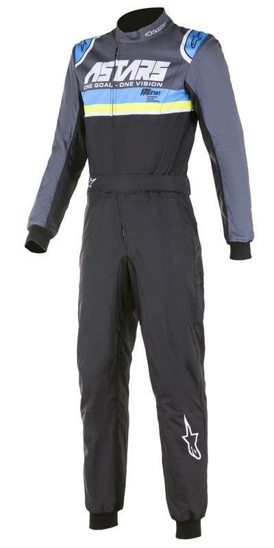 Alpinestars KMX-9 v2 Graphic 4 negro/azul/amarillo fluorescente