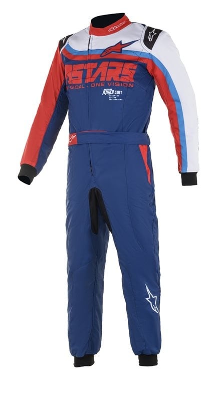 Alpinestars KMX-9 v2 S Niños con gráficos azules, rojos y blancos