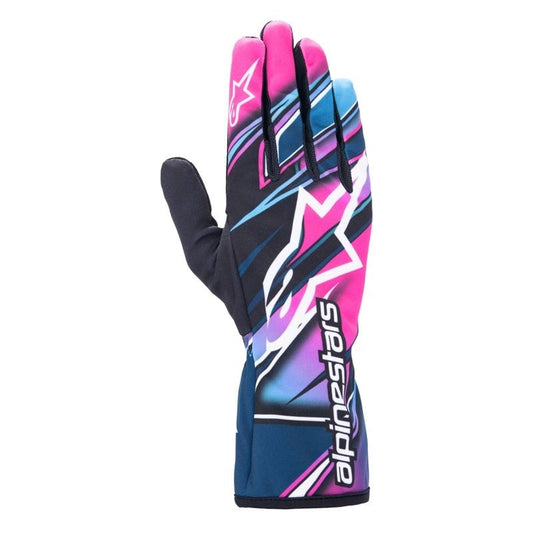 Alpinestars Tech 1-K V2 Competition gloves Pink/Cyan/White
