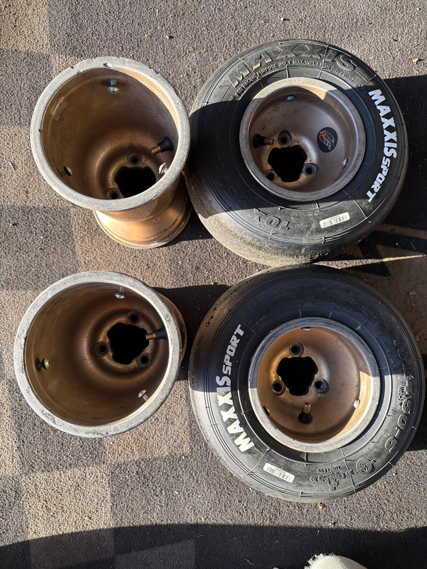 Gebruikt gouden velgen 132 / 212mm OTK MXJ