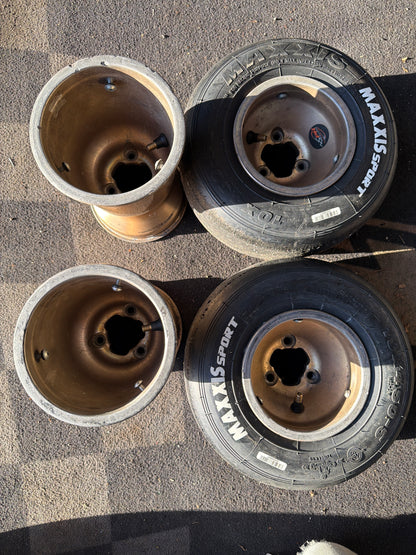 Gebruikt gouden velgen 132 / 212mm OTK MXJ