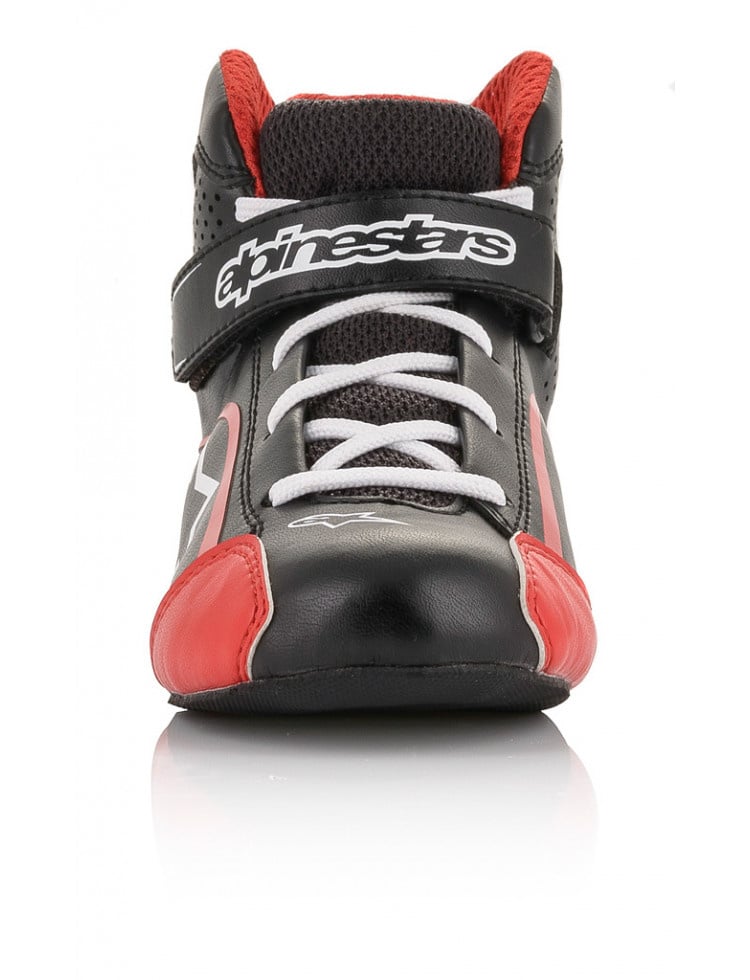 Alpinestars Tech-1 K S (kinder kart schoenen) ZWART/WIT/ROOD